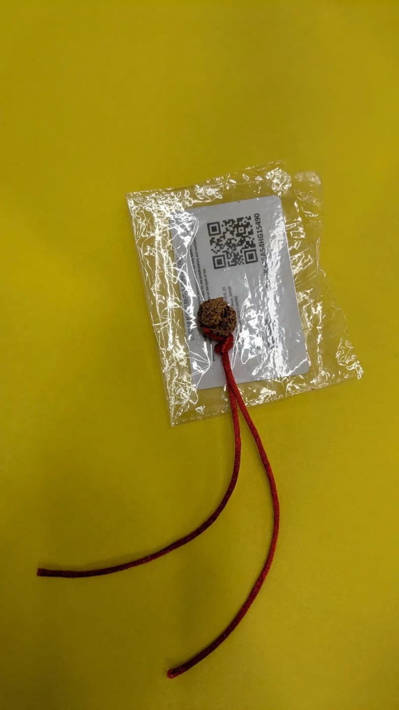 Customer photo review of Nepal Origin Garbh Gauri Rudraksha – 100% Natural & Certified