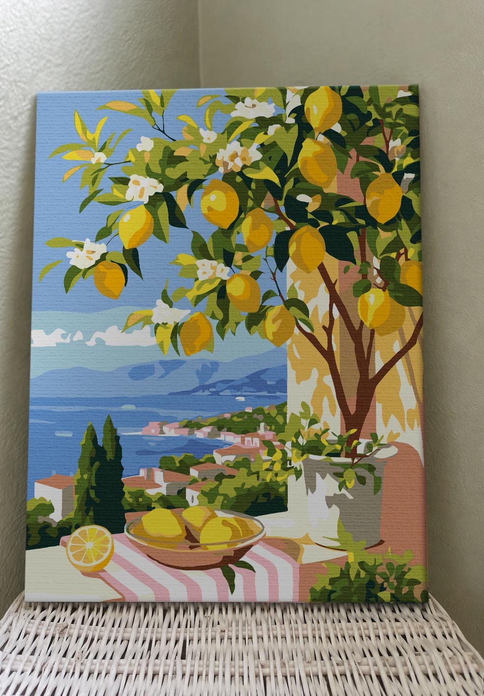 Customer photo review of Coffret Peinture par numéros - Citrons d'Été
