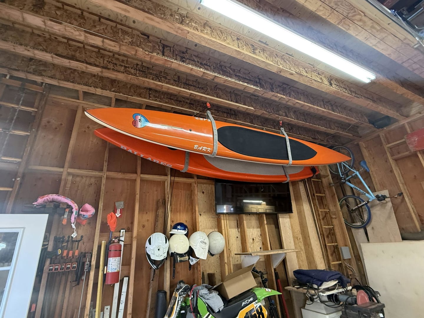 Customer photo review of Self-Locking Rope Tie-Down — 15 Foot, Orange