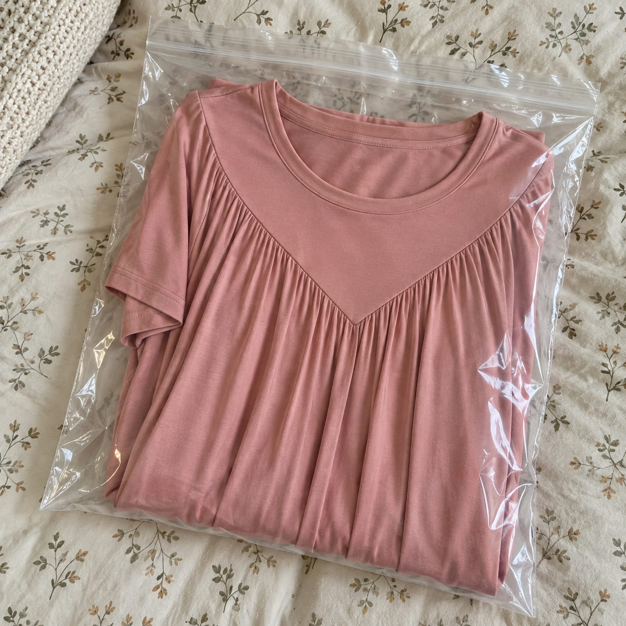Customer photo review of Camisón Frescor – Azul grisáceo