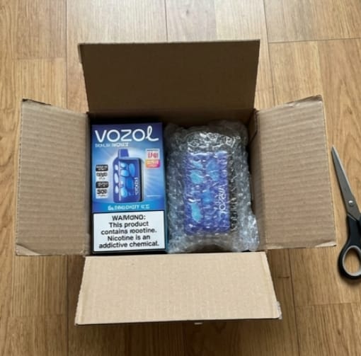 Customer photo review of Vozol Vape Rave 40000 Blueberry Ice