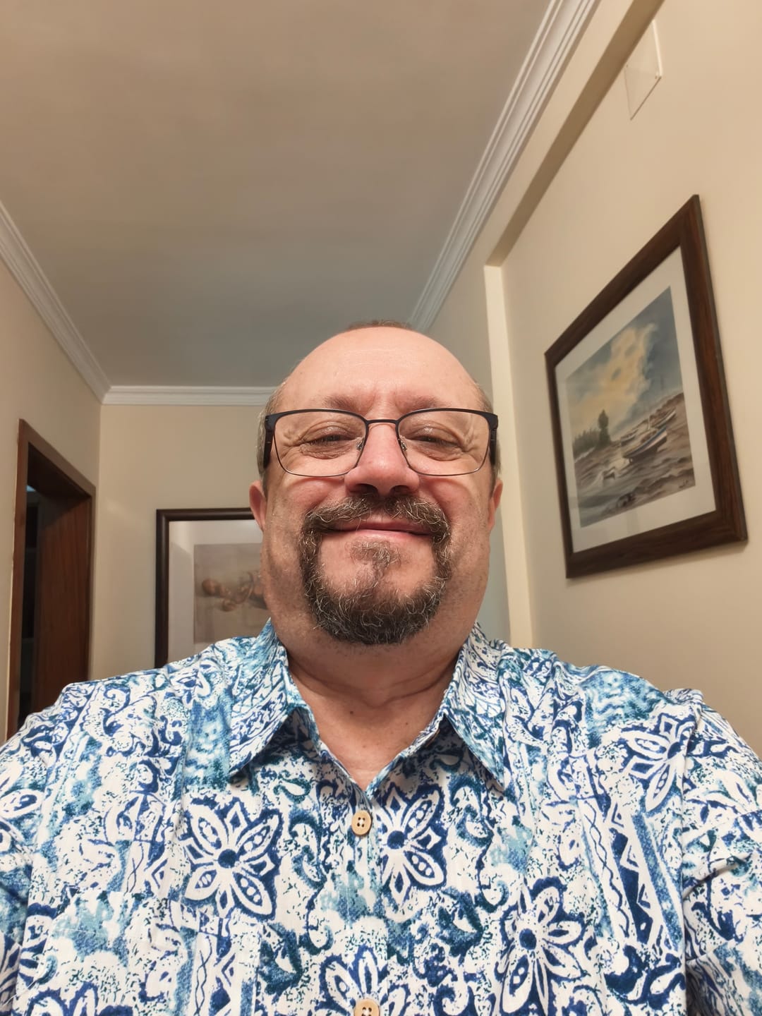 Customer photo review of Chemise Hawaïenne Homme Imprimé Géométrique Fleuri Coton Été