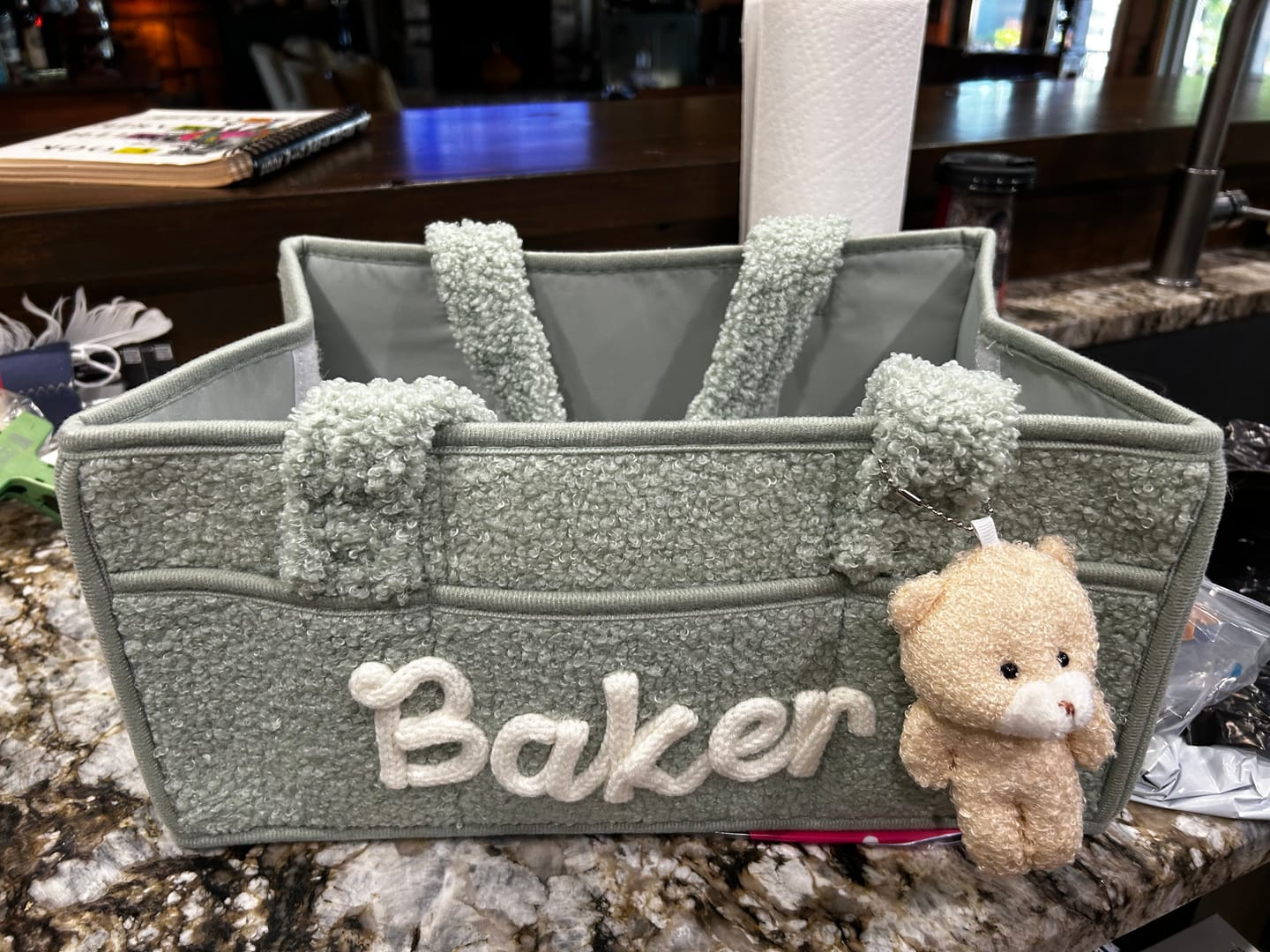 Customer photo review of K&C - Personalized Baby Storage Basket