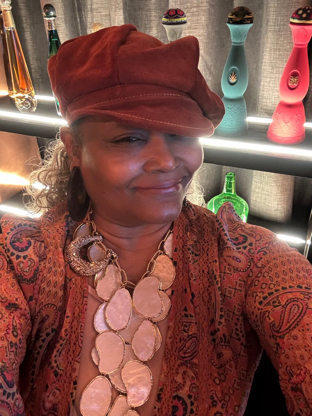 Customer photo review of HEIDI DAUS®"Heidi Illustrated" Grand Faux-MOP Statement Necklace