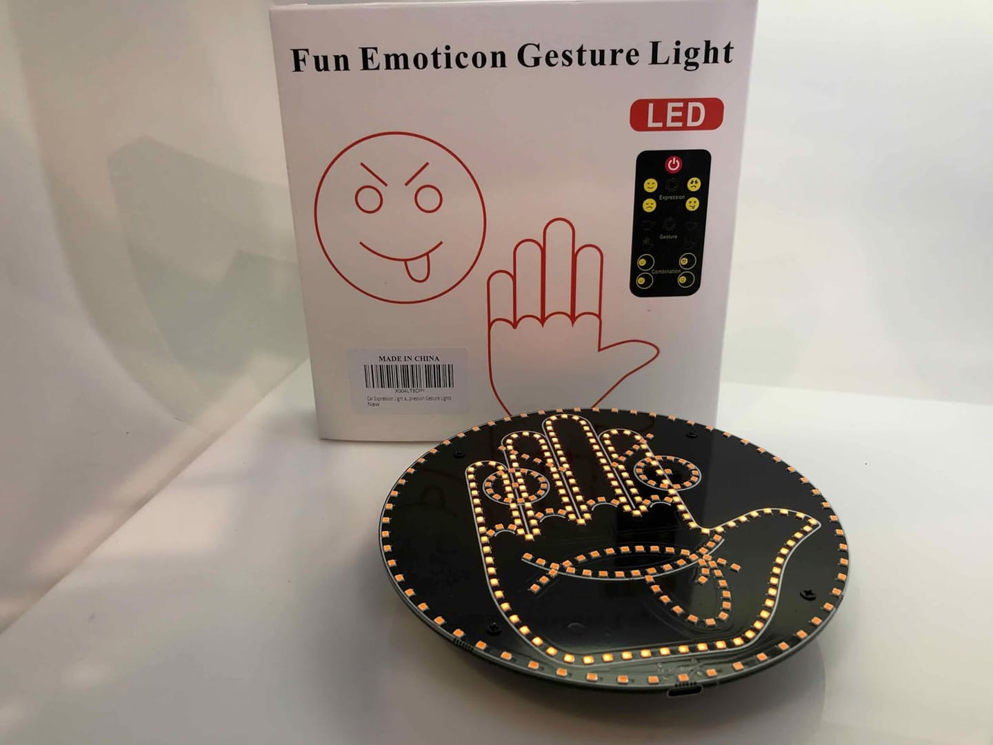 Customer photo review of CarMood LED Gesture Light – Your Car Has Feelings