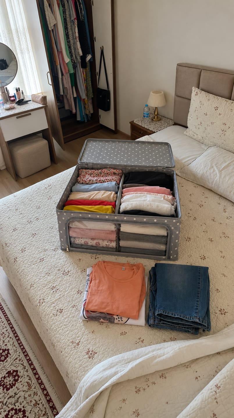 Customer photo review of Katlanabilir Demir İskeletli Saklama Hurcu