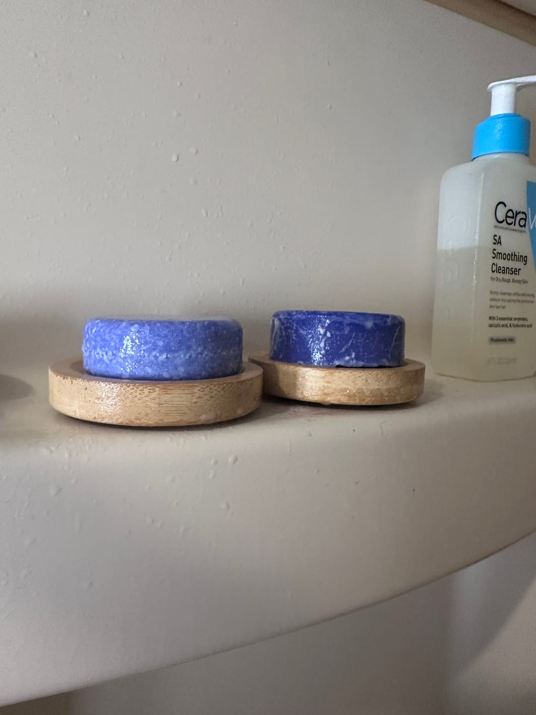 Customer photo review of Violet Toning Shampoo Bar