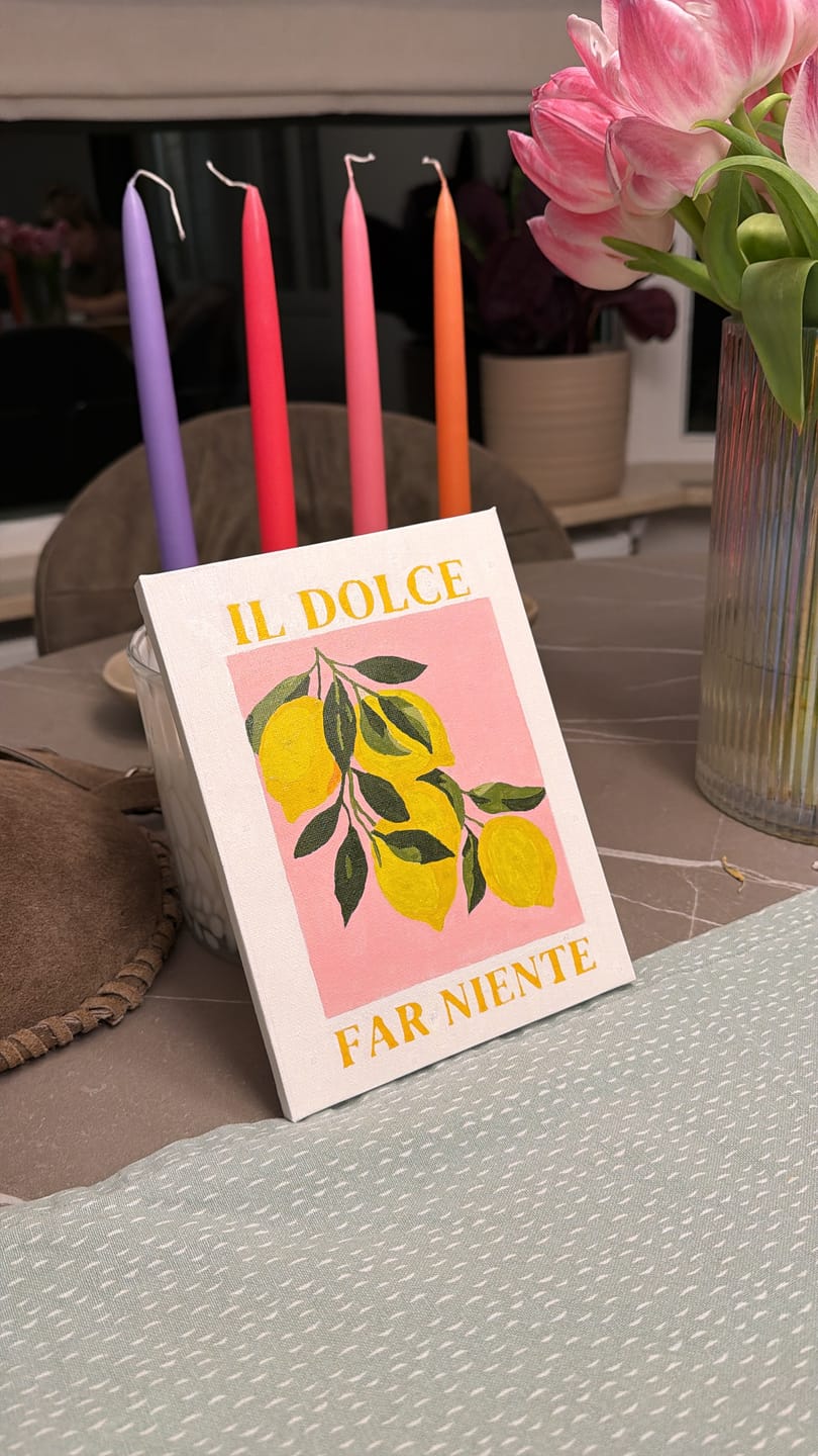 Customer photo review of 6 Mini Paintings | Italiaanse ''Dolce Vita'' set
