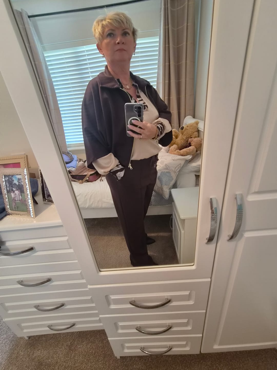Customer photo review of Rachel Brown Two Piece Zip Jacket Set