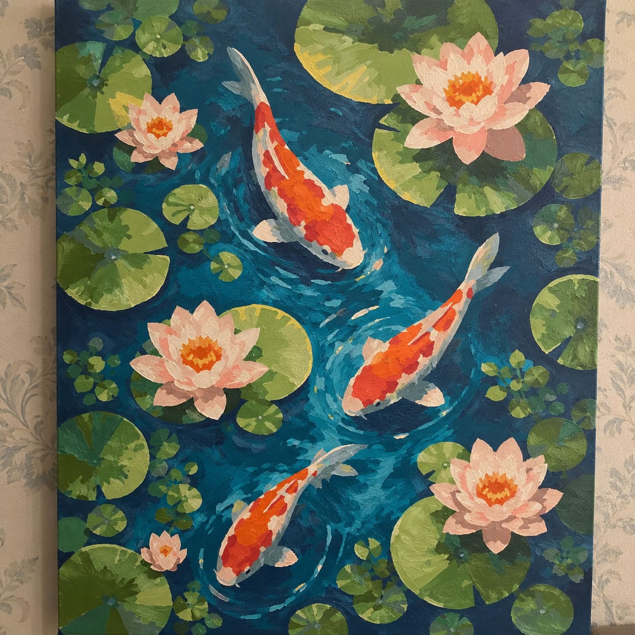 Customer photo review of Étang de carpes koï et de lotus
