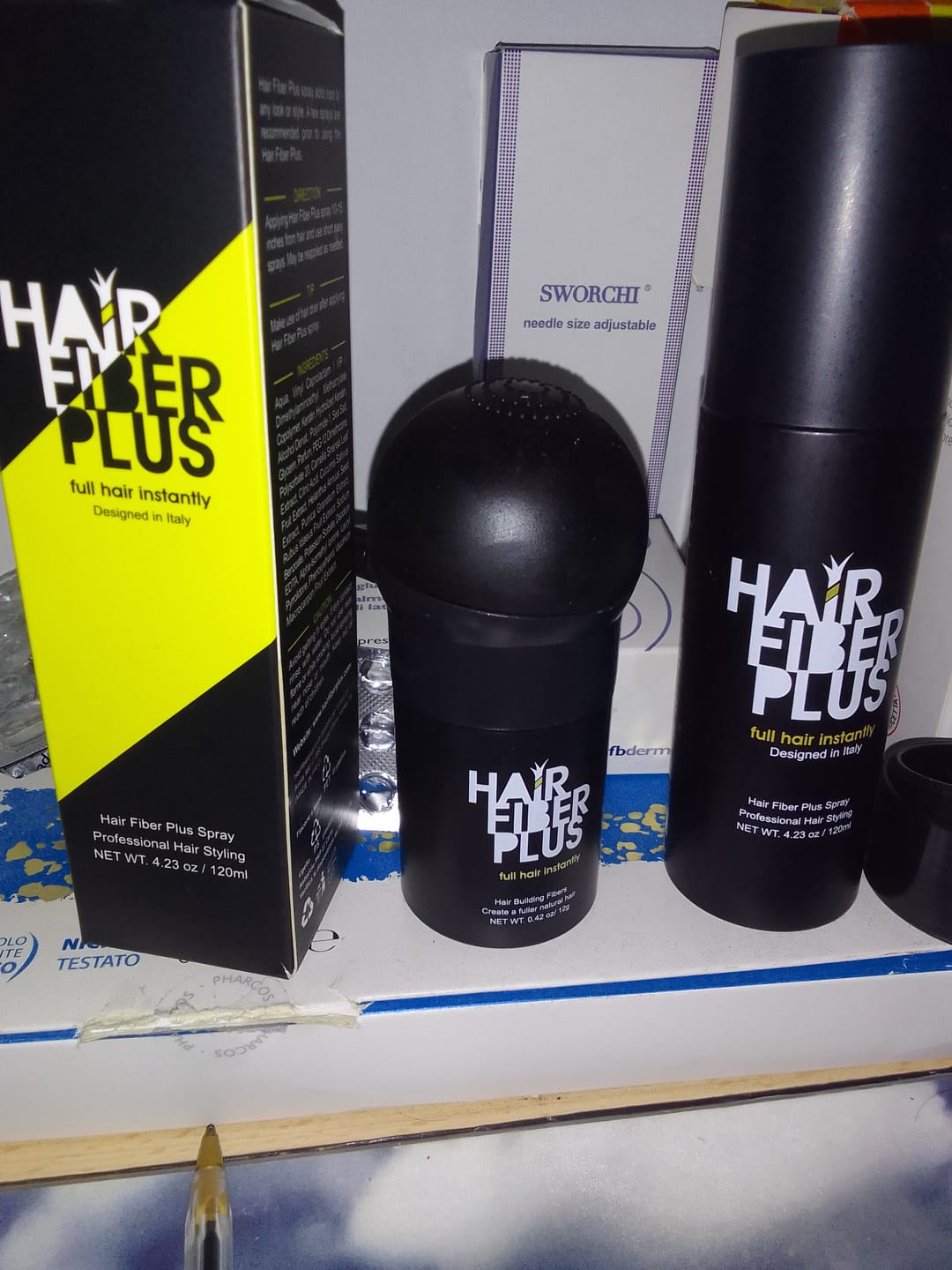 Customer photo review of HairFiberPlus – Fibre di Cotone per Capelli 12g | Castano Scuro | Copri Diradamento (~30 giorni)