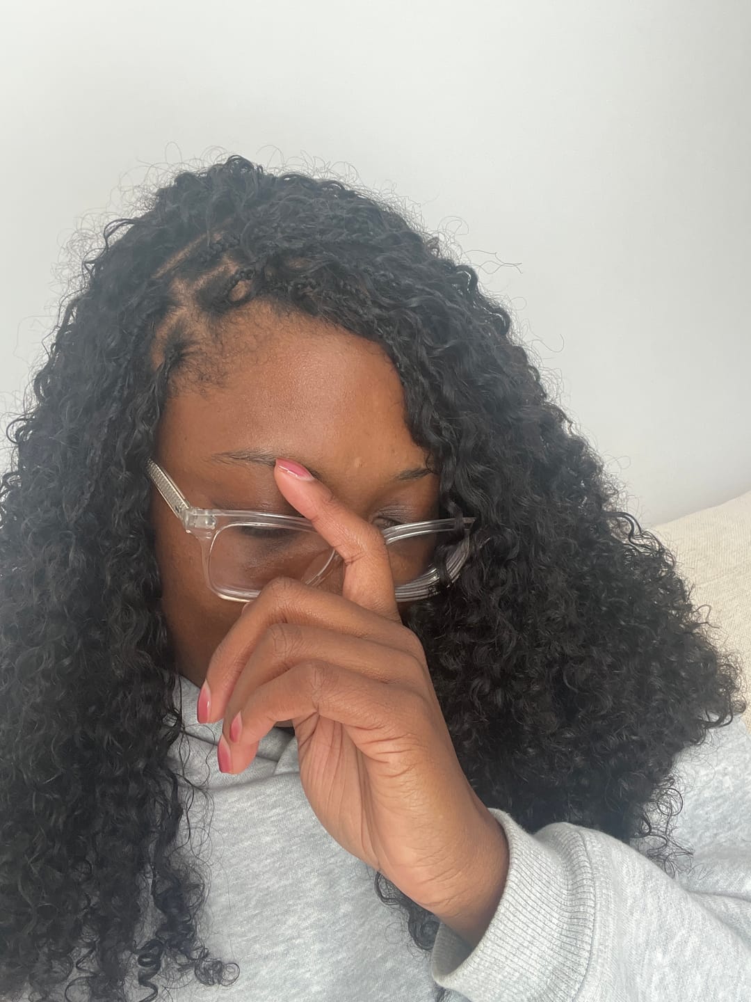 Customer photo review of Ywigs Burmese Water Curly Human Crochet Hair
