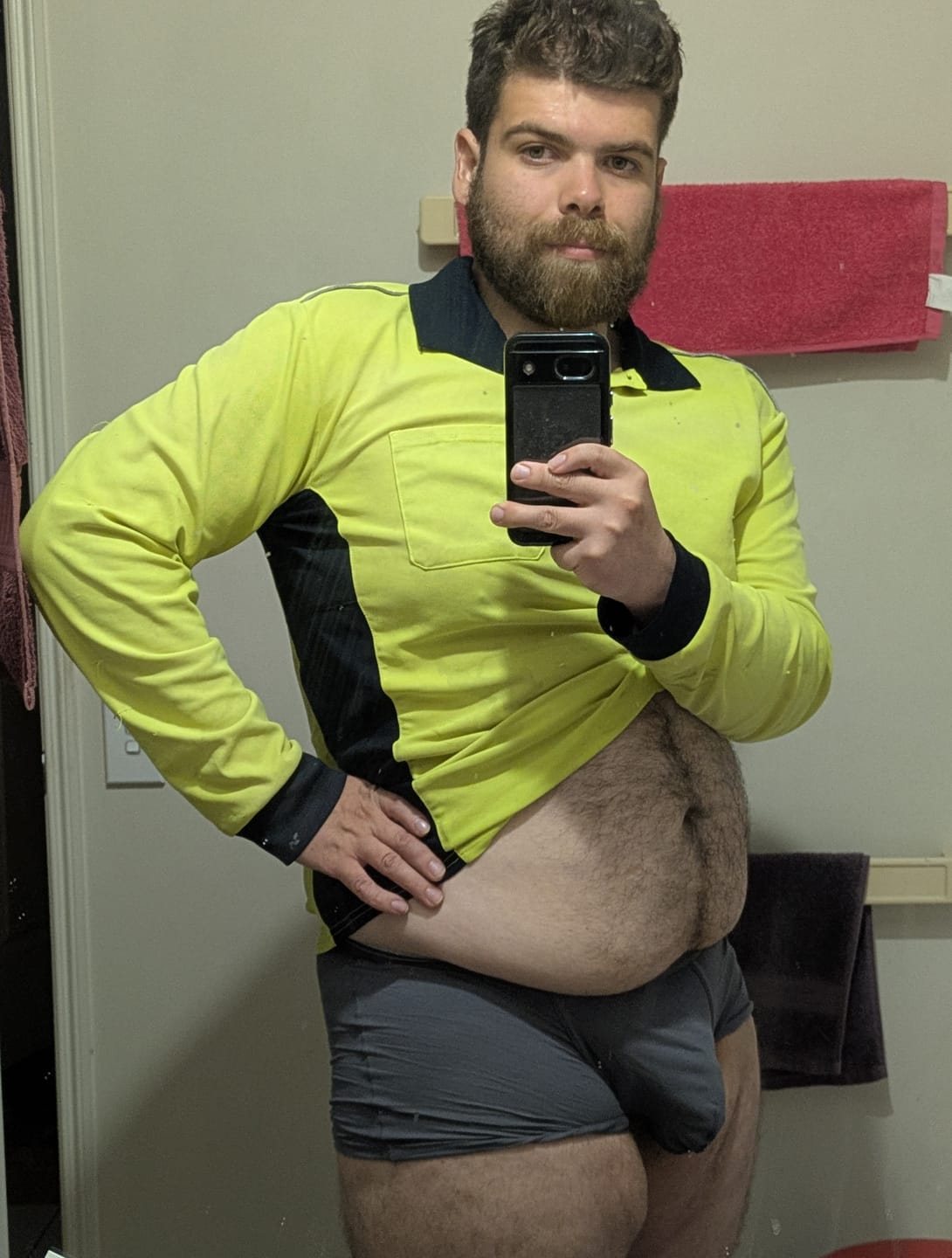 Customer photo review of FreeLonger Men's Comfy Separate Support Pouch Trunks