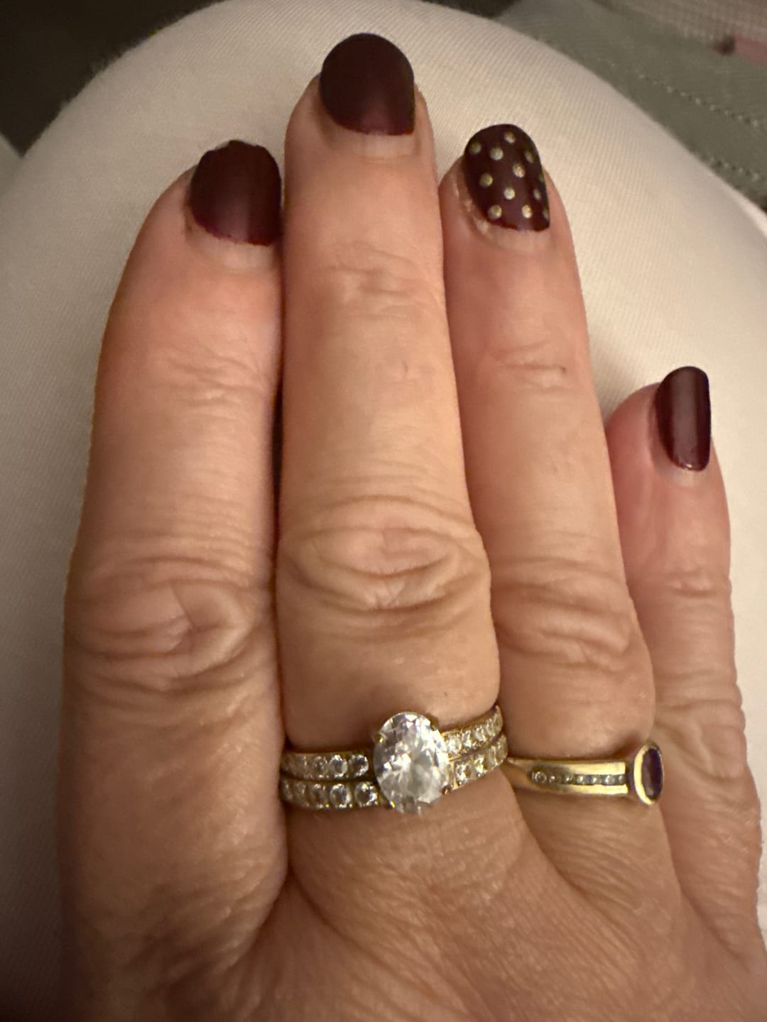 Customer photo review of Oval Solitaire Ring 1ct