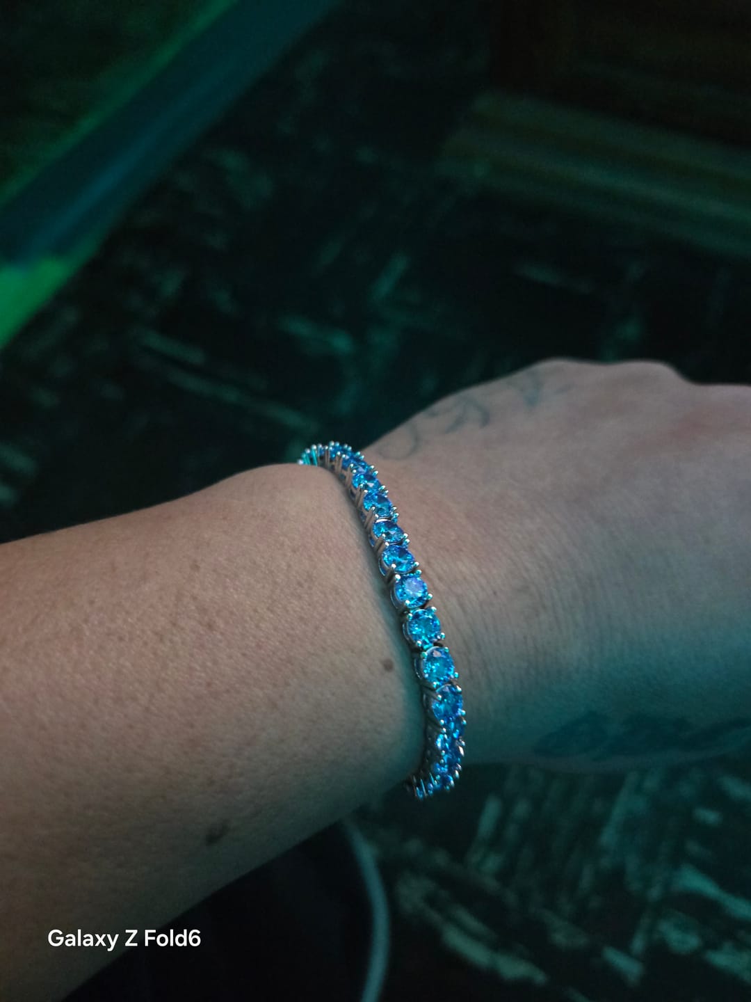 Customer photo review of 5mm Tennis Bracelet - Blue Sapphire
