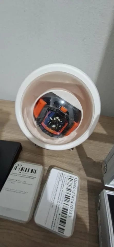 Customer photo review of Remontoir Montre Automatique Blanche – Moteur Mabuchi Silencieux