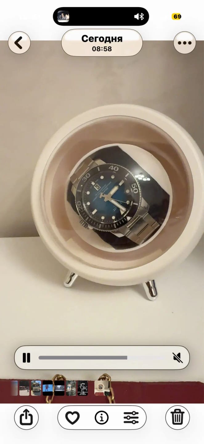 Customer photo review of Remontoir Montre Automatique Blanche – Moteur Mabuchi Silencieux