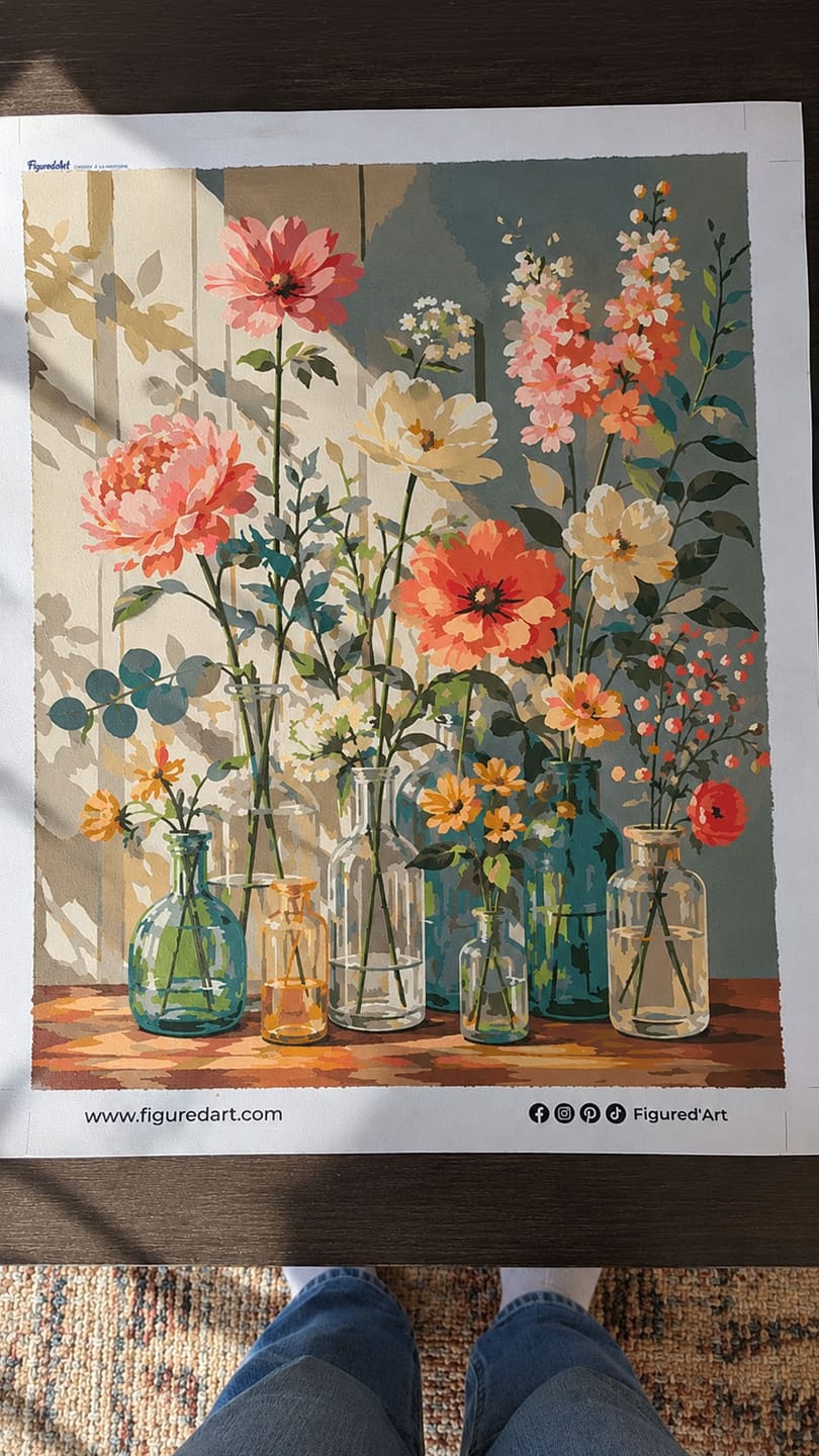 Customer photo review of Fleurs sauvages dans un vase en verre