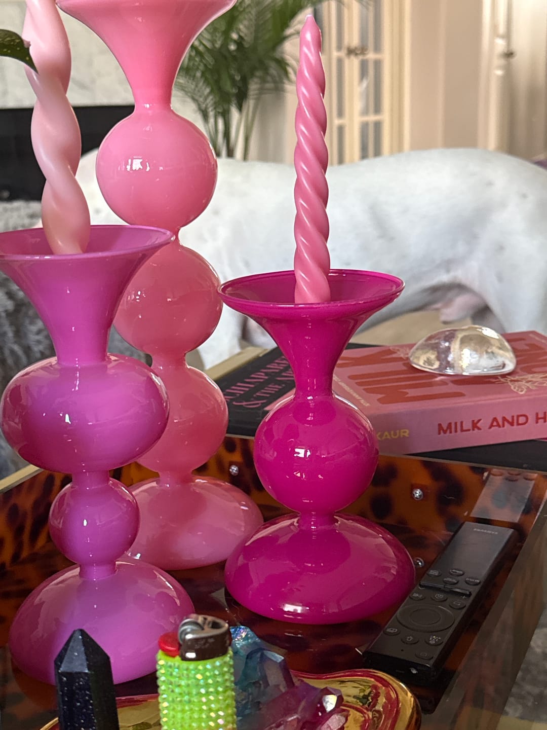 Customer photo review of Glitterville Sugar Plum Pillar Candle Holder