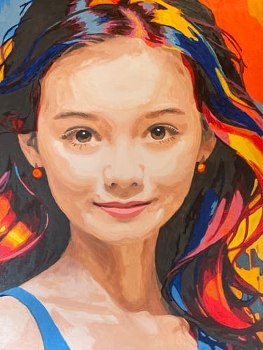 Customer photo review of Paintglee Malelerret forhåndstrykt