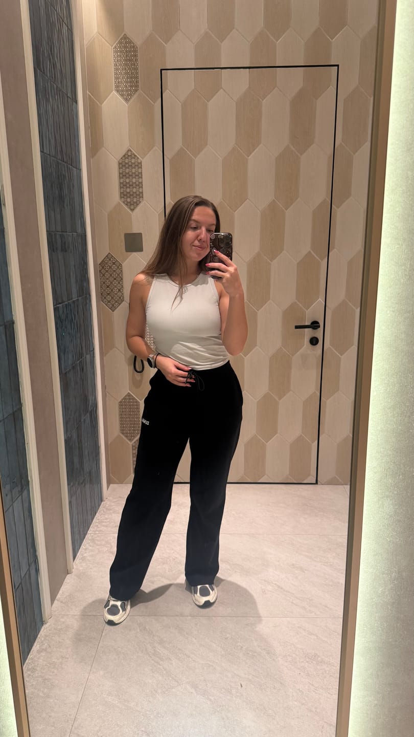 Customer photo review of Zumba Basic Waffle Track Pants