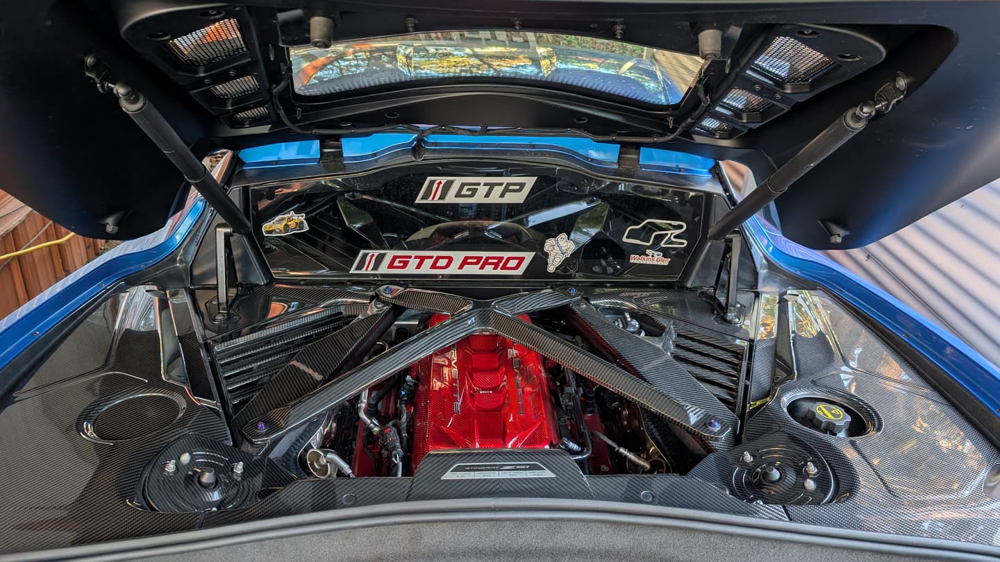 Customer photo review of Corvette C8 DRY CARBON FIBER Coupe Engine Bay Panel Cover (3-Pieces Version)