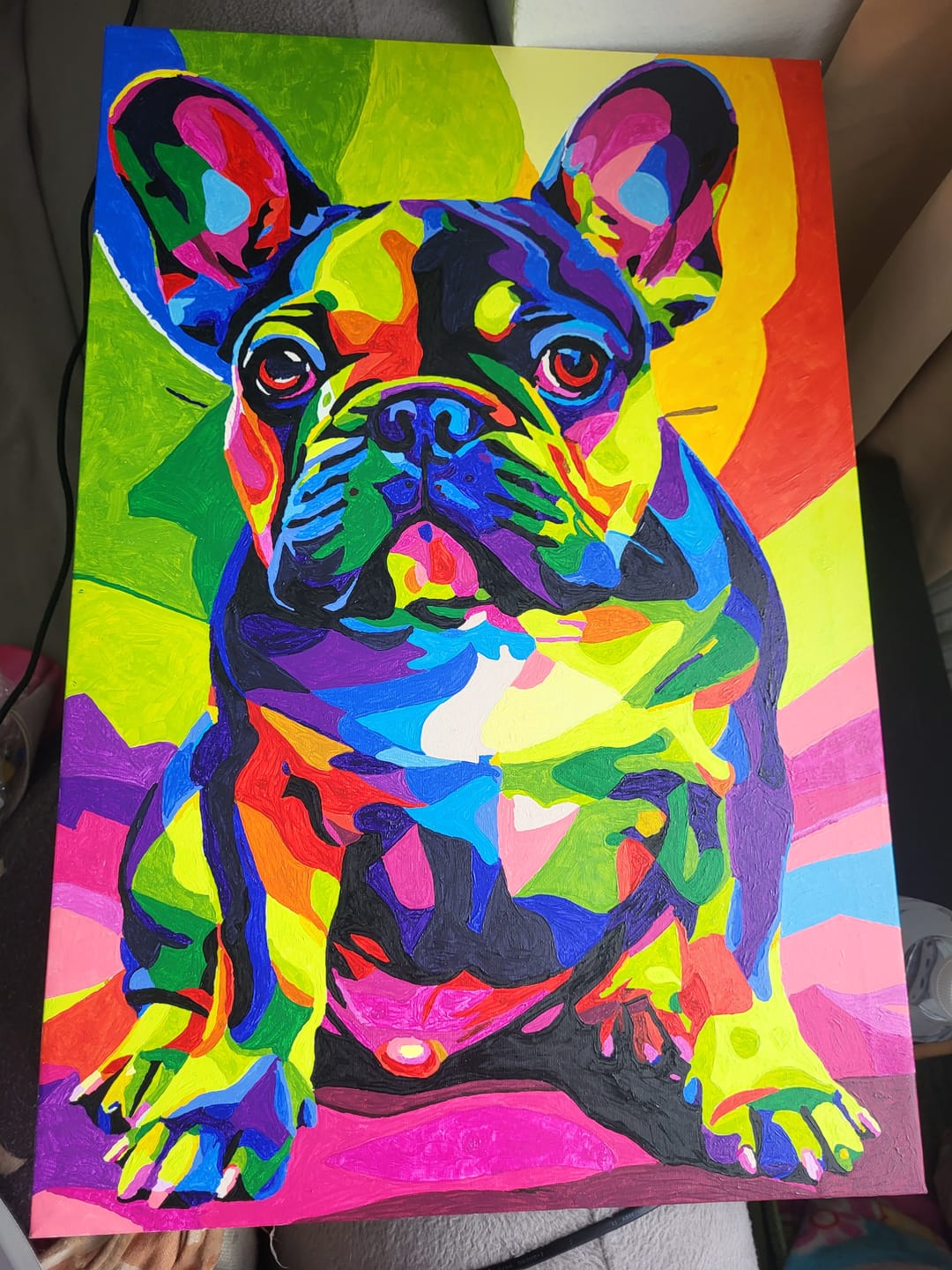 Customer photo review of Malen nach Zahlen - Bulldog Portrait - Premium Painting