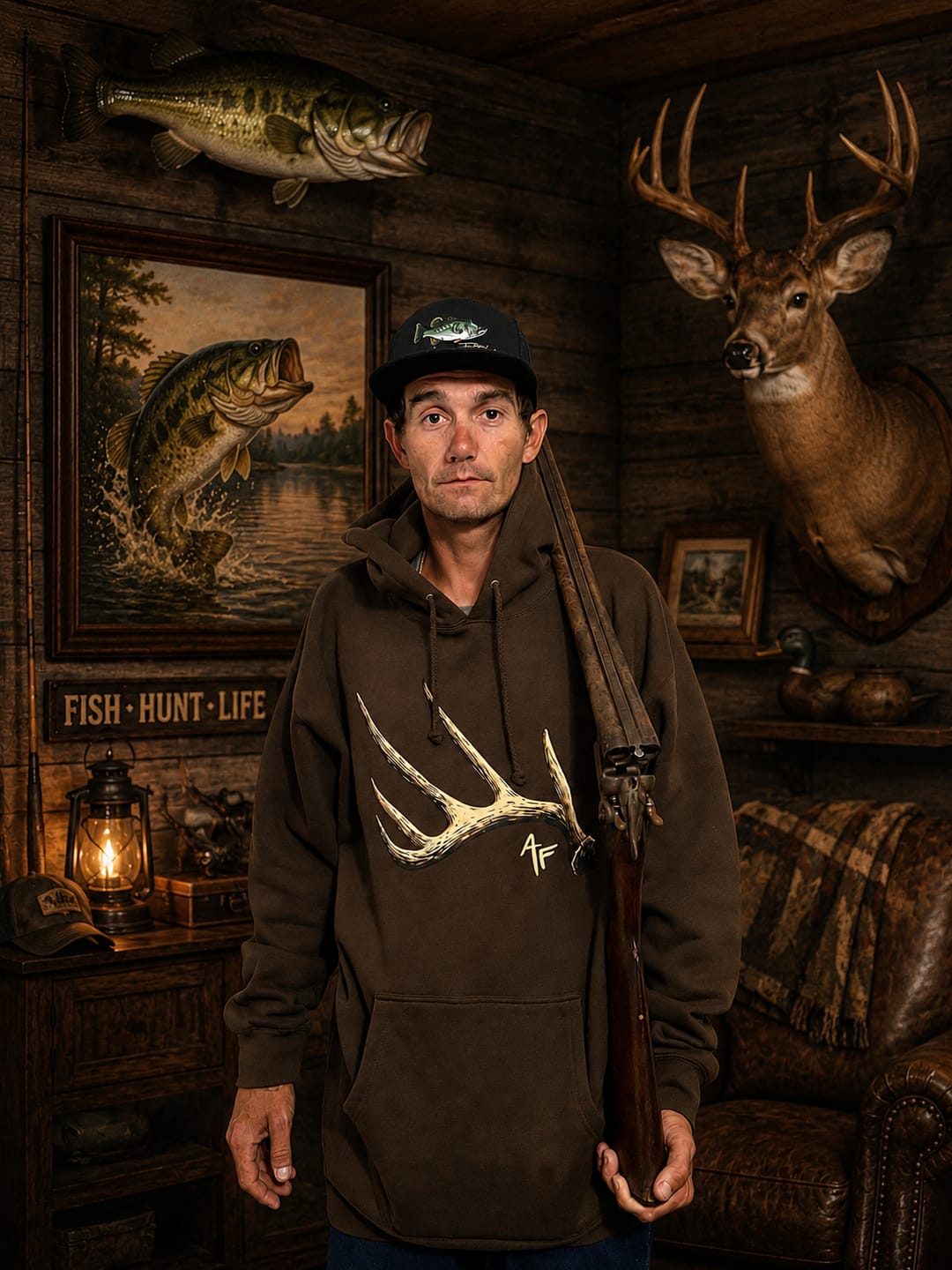 Customer photo review of Antler Hoodie - Chocolate Hoodie
