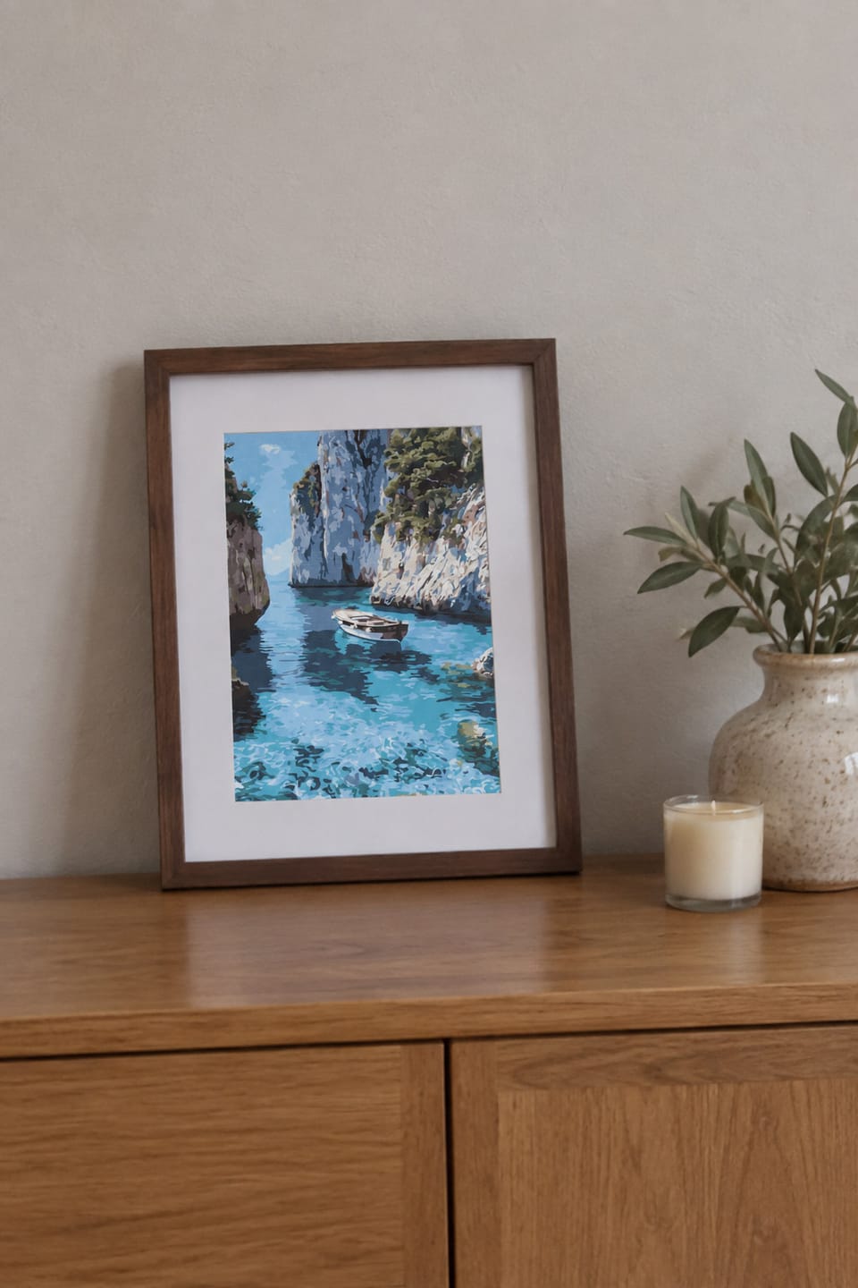 Customer photo review of Coffret Peinture par numéros - Crique bleue paisible