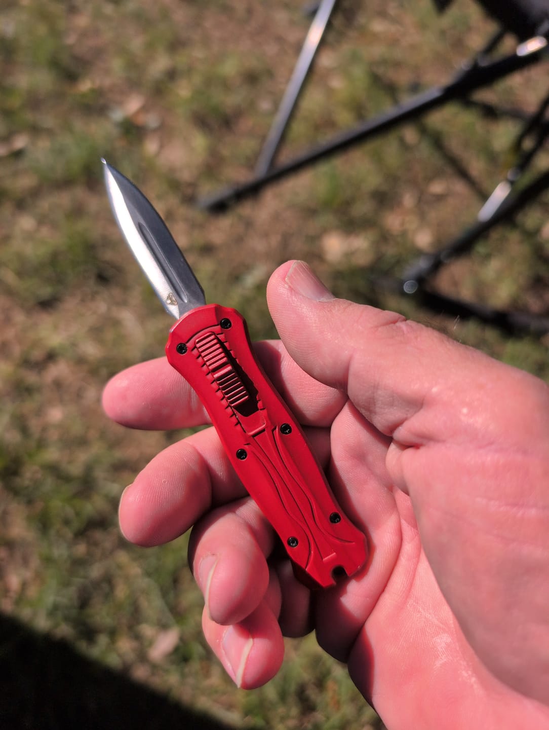 Customer photo review of VT Black Rocket Mini OTF Knife