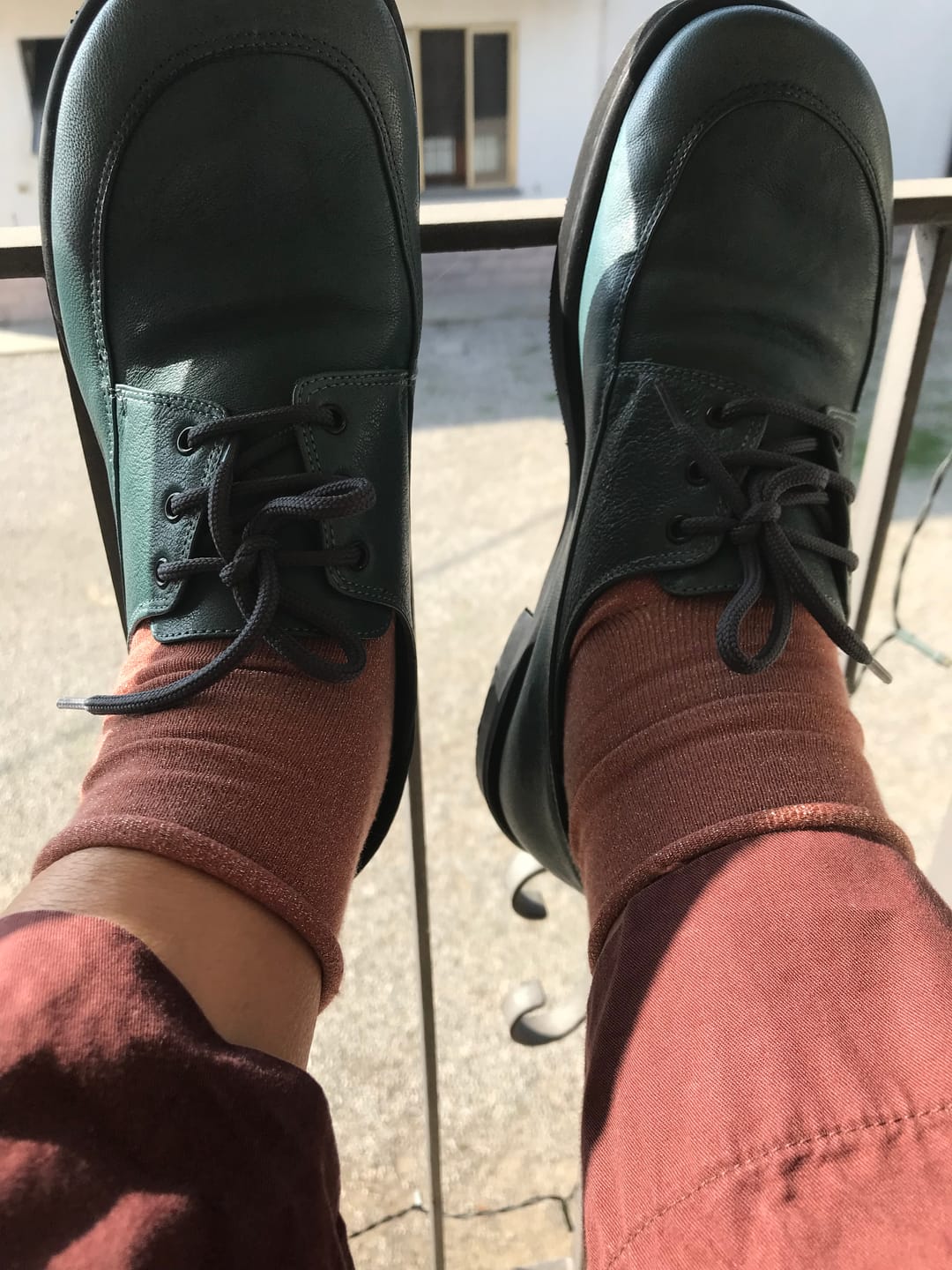 Customer photo review of Adam Pet scarpa bassa allacciata in nappa petrolio - artigianale marchigiana