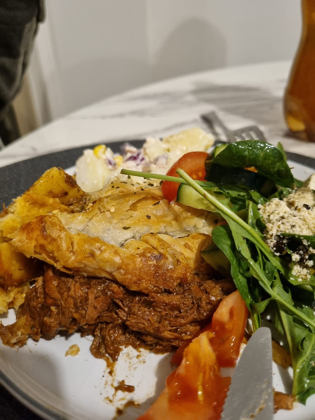 Customer photo review of Grass Fed Chunky Beef Family Pie
