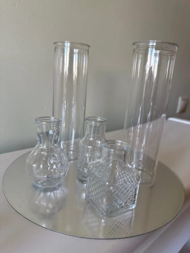 Customer photo review of Mini Glass Bud Vase Set of 10