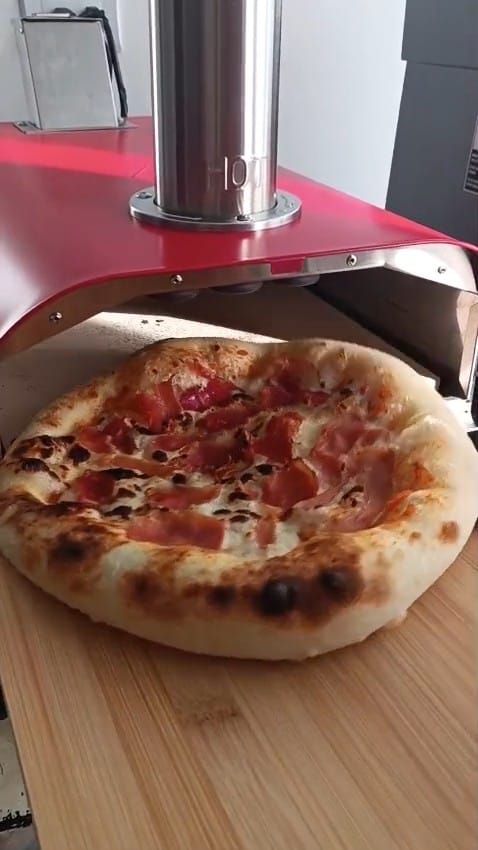 Customer photo review of 12” Triple-Fuel Pizza Oven – Wood Pellet, Gas & Electric Compatible
