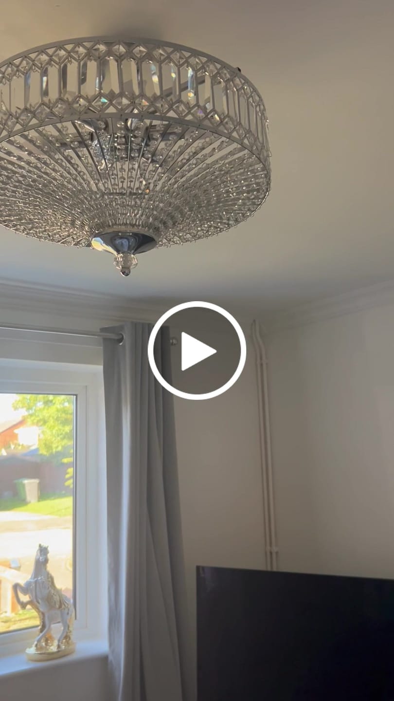 Customer video review of Carved Crystal Drum Semi Flush Mount
