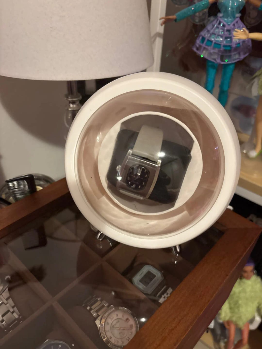 Customer photo review of Remontoir Montre Automatique Blanche – Moteur Mabuchi Silencieux