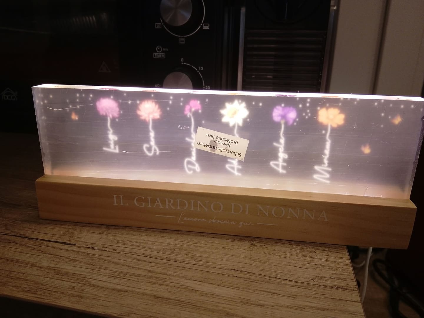 Customer photo review of lI giardino di Nonna - LED Supporto con fiori di nascita per Mamma e Nonna