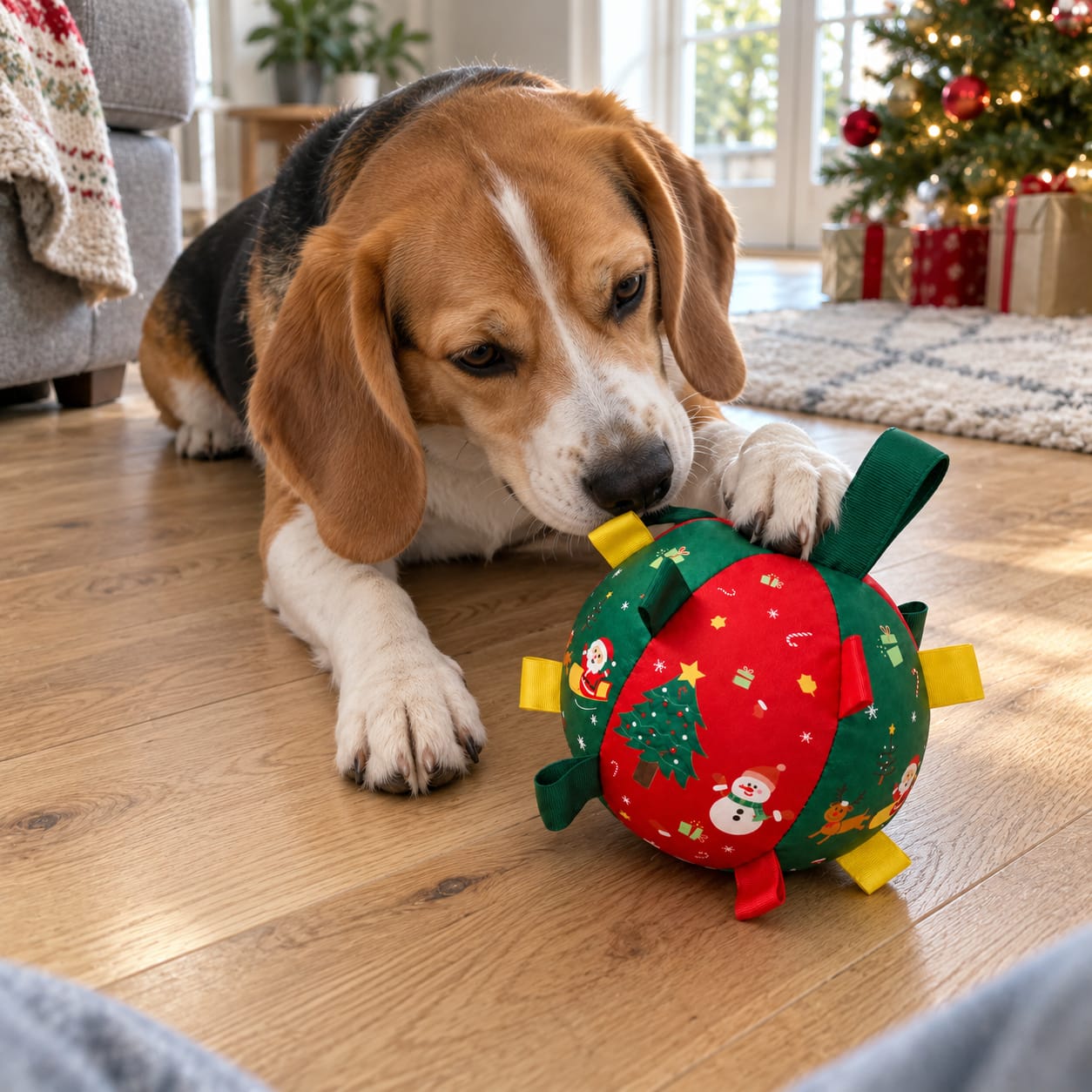 Customer photo review of JollyPup™ Christmas Play Ball