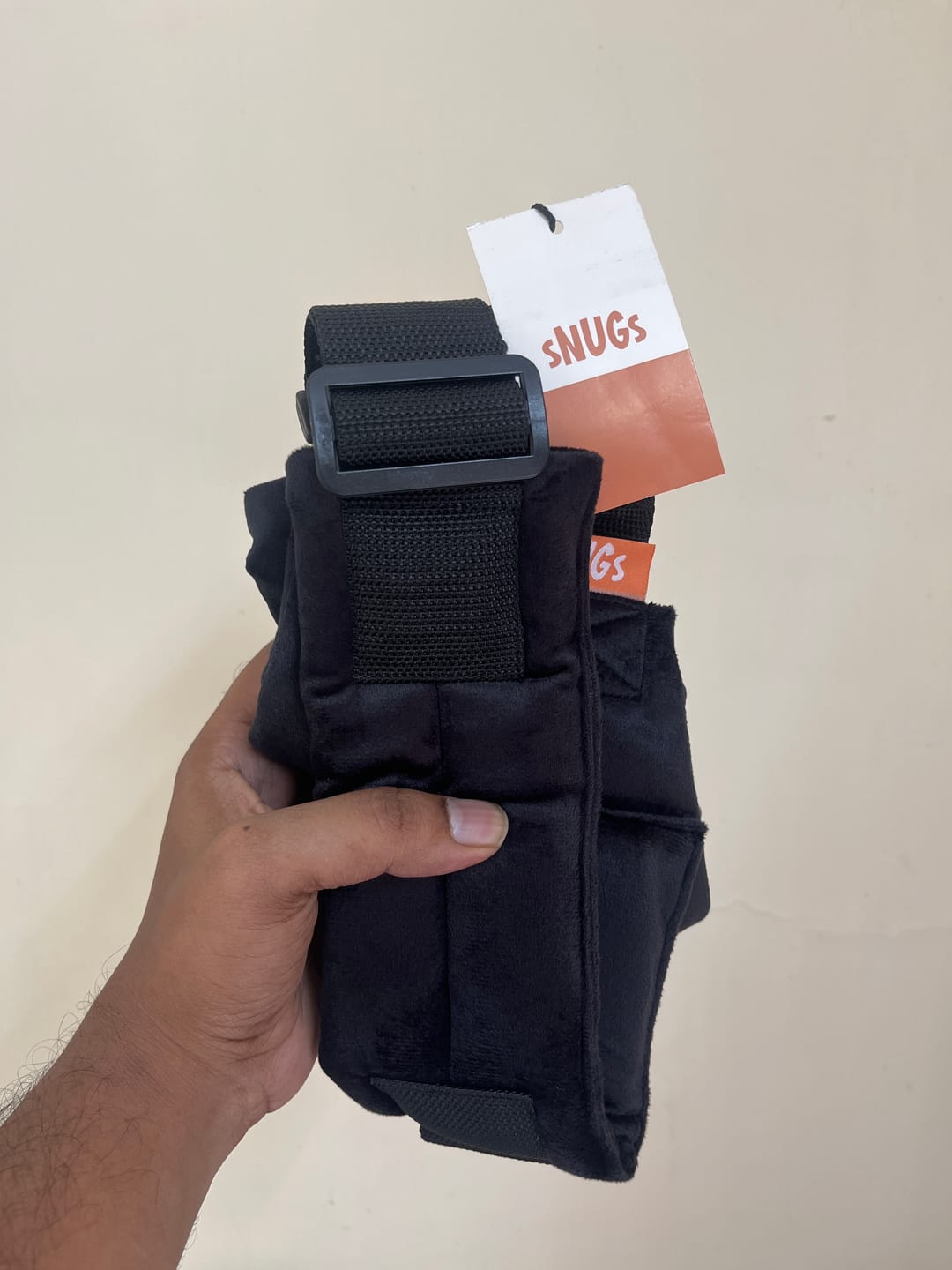 Customer photo review of Snugs Sideways Carrier - Jet Black
