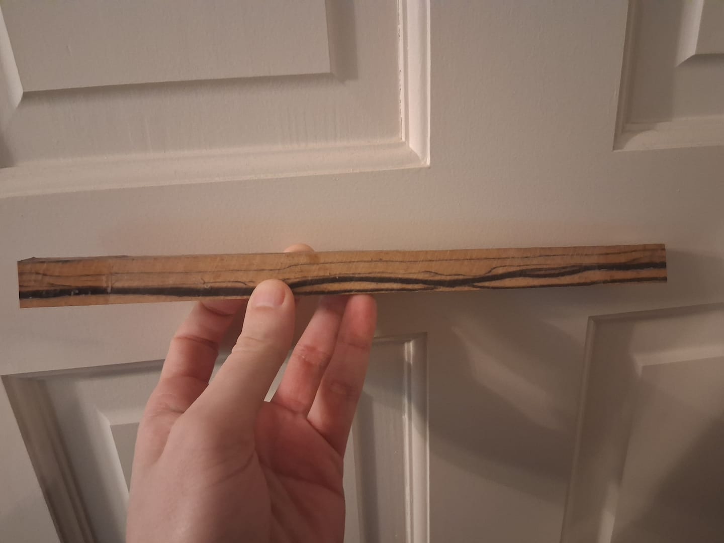 Customer photo review of Black and White Ebony Turning Wood Blank