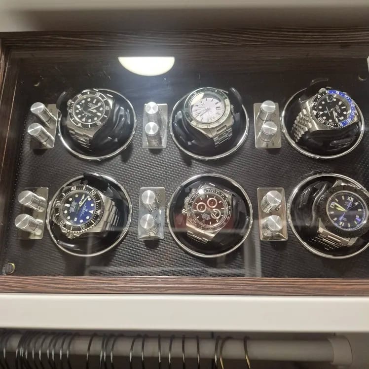 Customer photo review of Remontoir Montre Automatique 2 Montres Bois – Cabinet Élégant