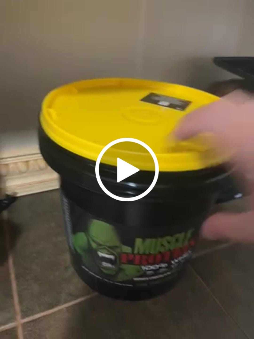 Customer video review of Whey Protein Powder Bucket