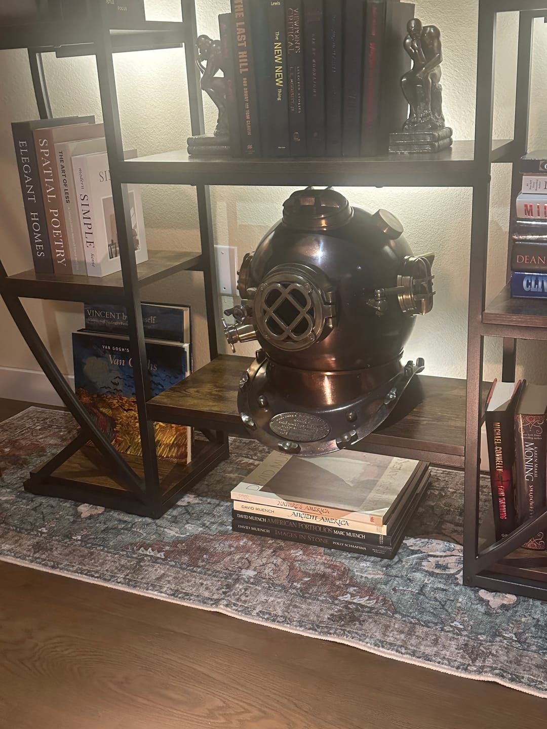 Customer photo review of Unique Design Art Collectible Deep Sea Diving Helmet.
