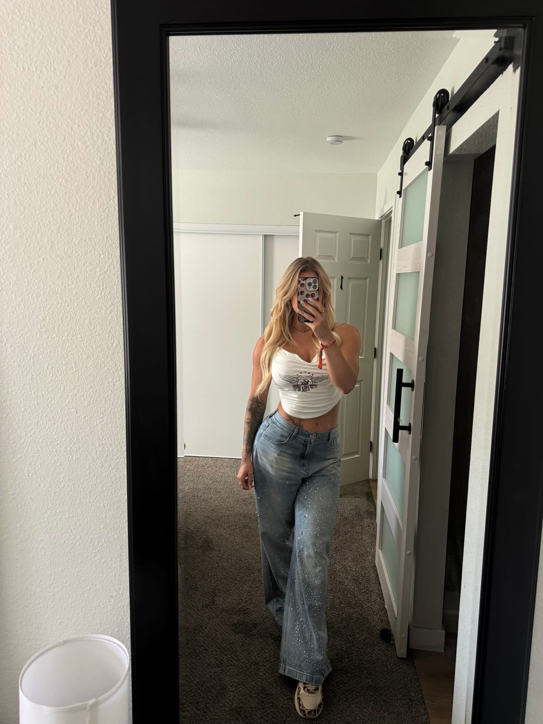 Customer photo review of Aelfric Eden Baggy Fringe Jeans
