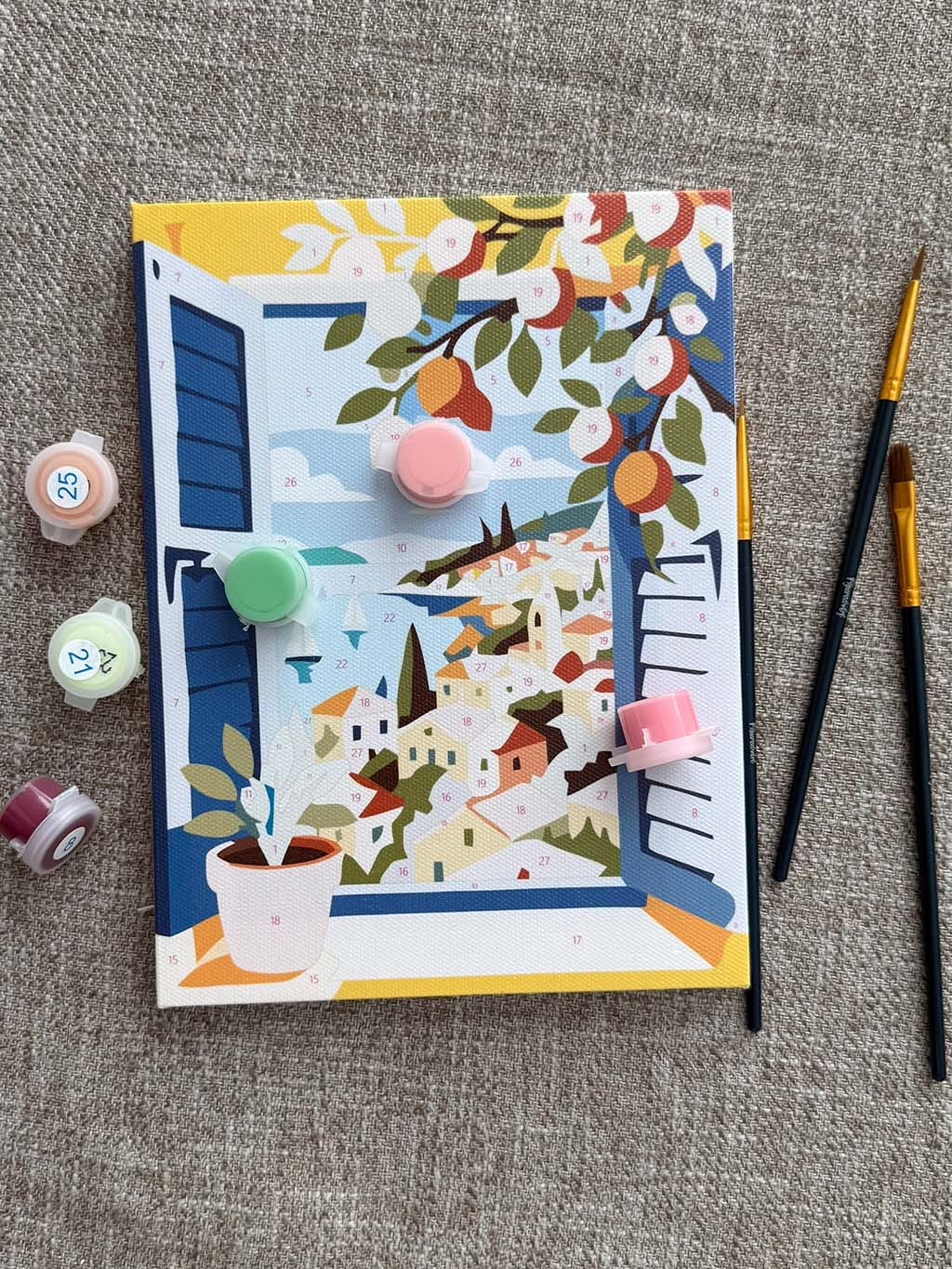 Customer photo review of Mini Peinture par numéros 15x20cm (6 pièces) - Fenêtres sur l’océan