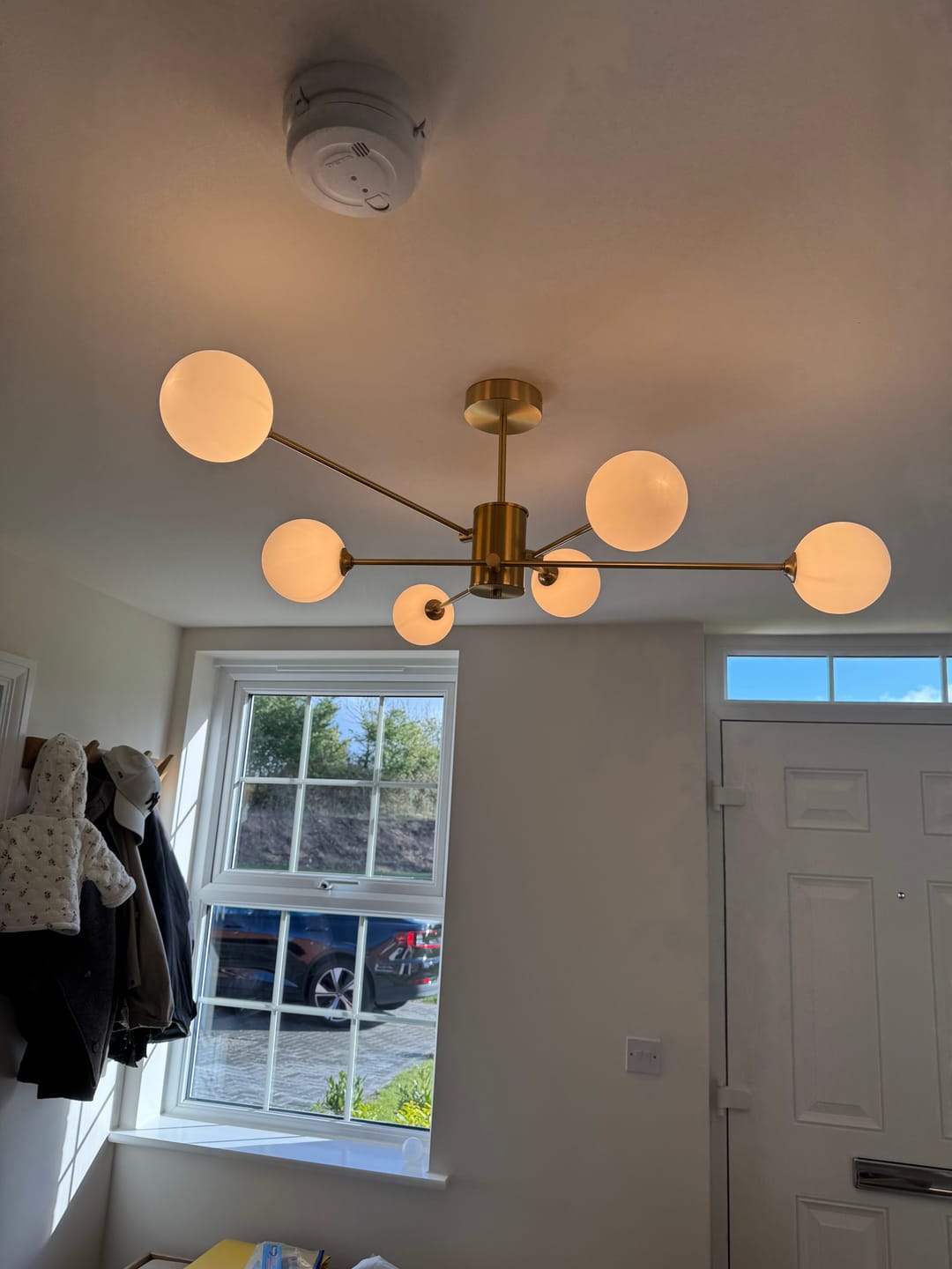 Customer photo review of 6-Light Glass Globe Ceiling Light