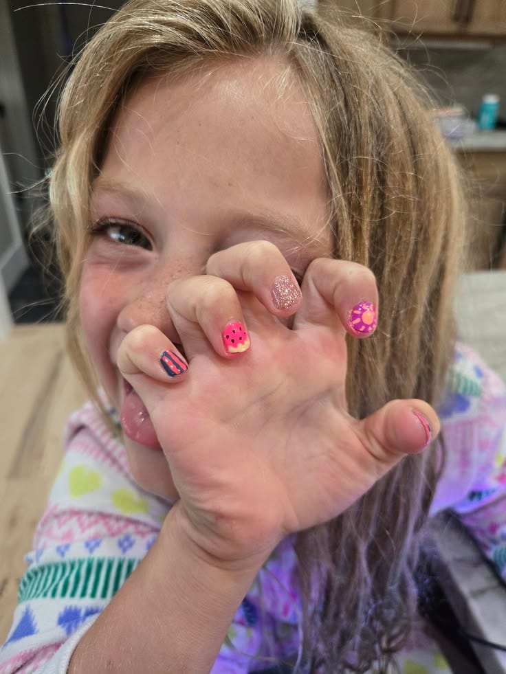 Customer photo review of Marcadores de uñas para niñas
