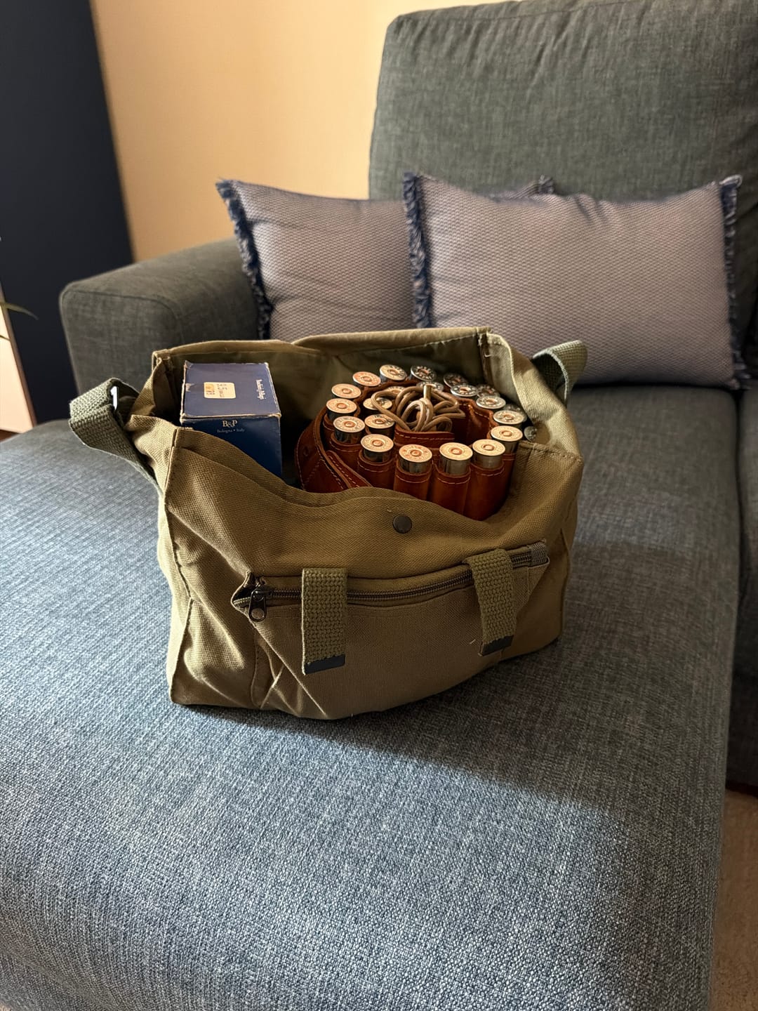 Customer photo review of Zaino Canvas Verde