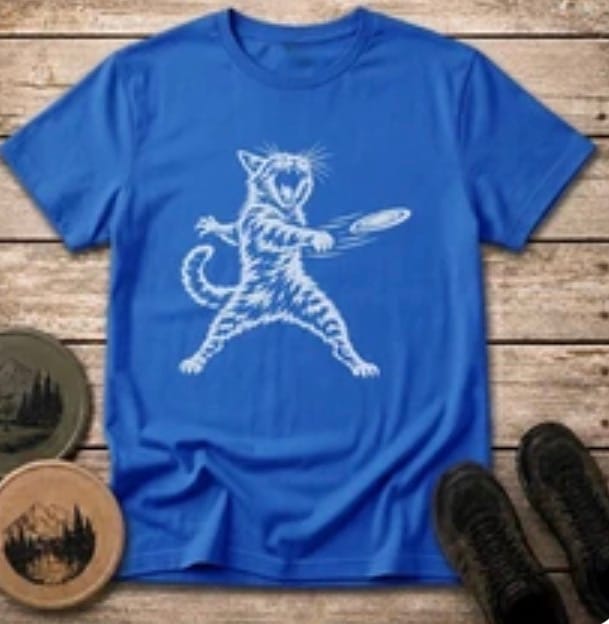 Customer photo review of Disc Cat T Shirt