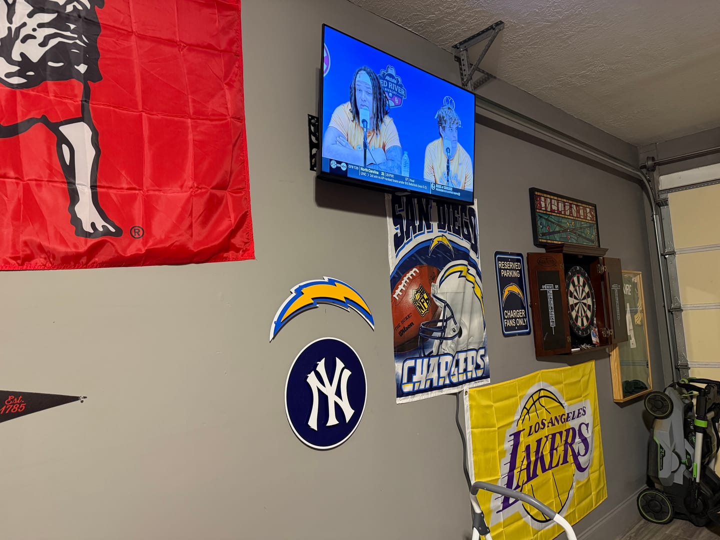 Customer photo review of Los Angeles Chargers Lightning Bolt 3D Vintage Metal Wall Art